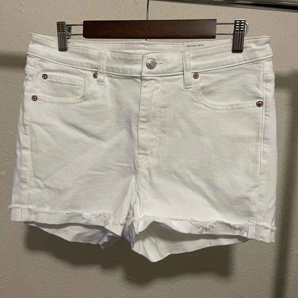 AE Women's White Denim Shorts